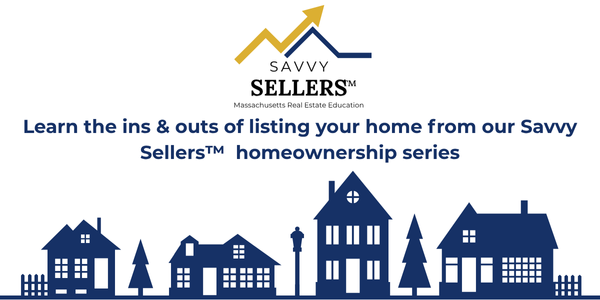 A banner image for Savvy Sellers containing its logo, text offering to teach homeowners through the series, and a housing graphic