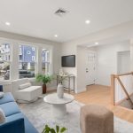 A photo of a renovated and staged living room in a property listing